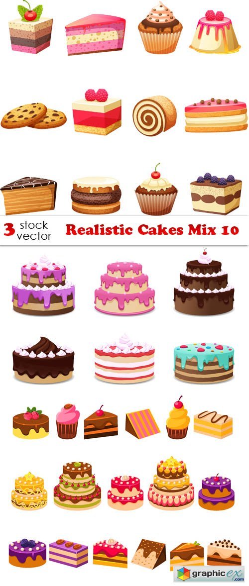 Realistic Cakes Mix 10