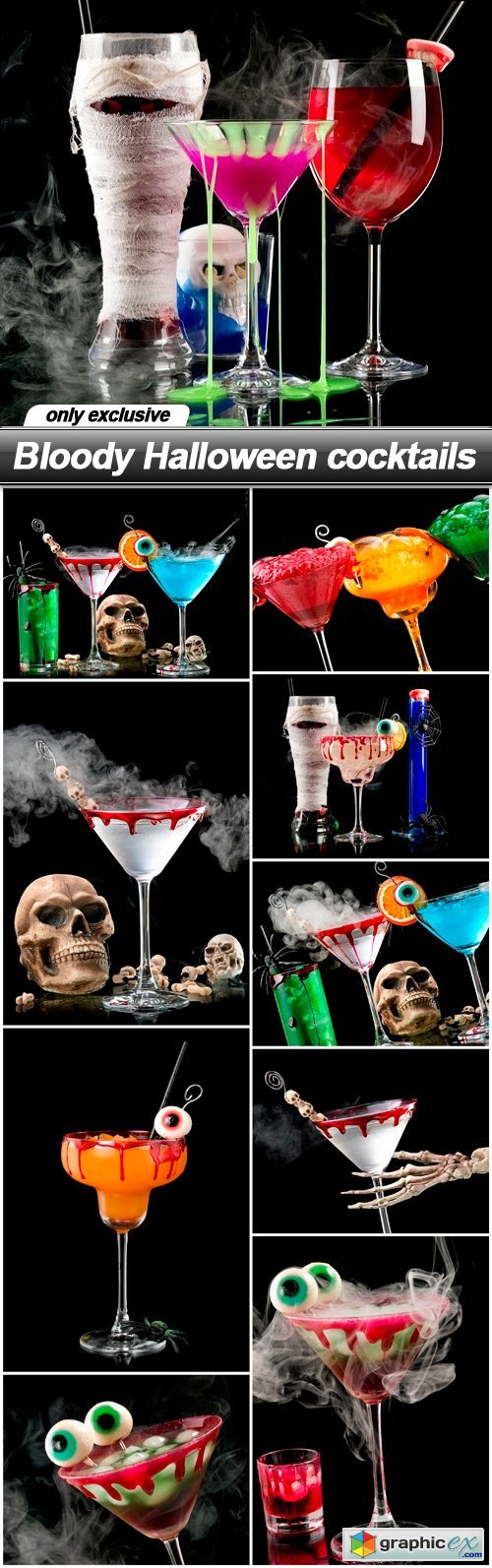 Bloody Halloween cocktails - 10 UHQ JPEG