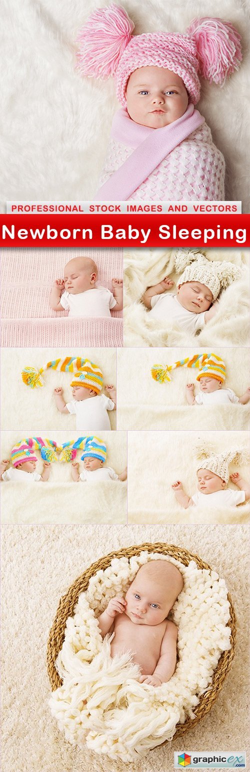Newborn Baby Sleeping - 8 UHQ JPEG
