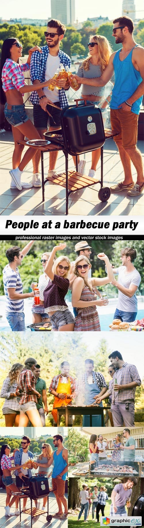 People at a barbecue party - 5 UHQ JPEG