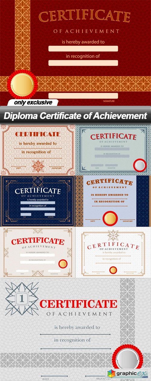 Diploma Certificate of Achievement - 8 EPS