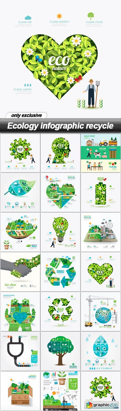 Ecology infographic recycle - 20 EPS