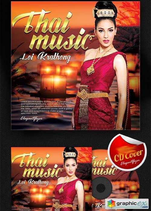 Thai Music CD Cover PSD Template