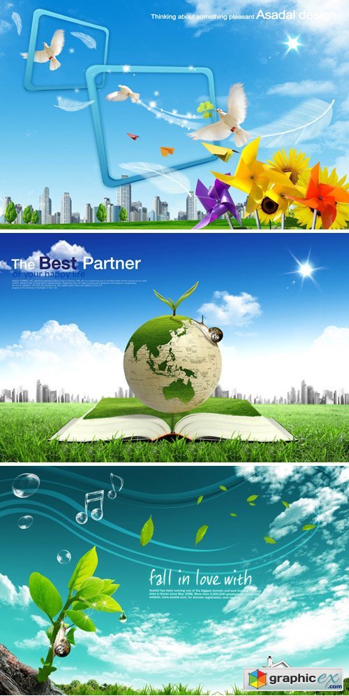 Nature, Ecology, Green Planet - PSD Sources