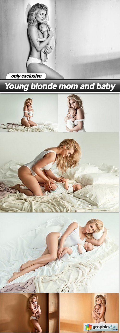 Young blonde mom and baby - 7 UHQ JPEG