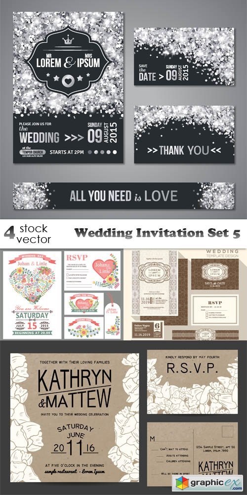 Wedding Invitation Set 5