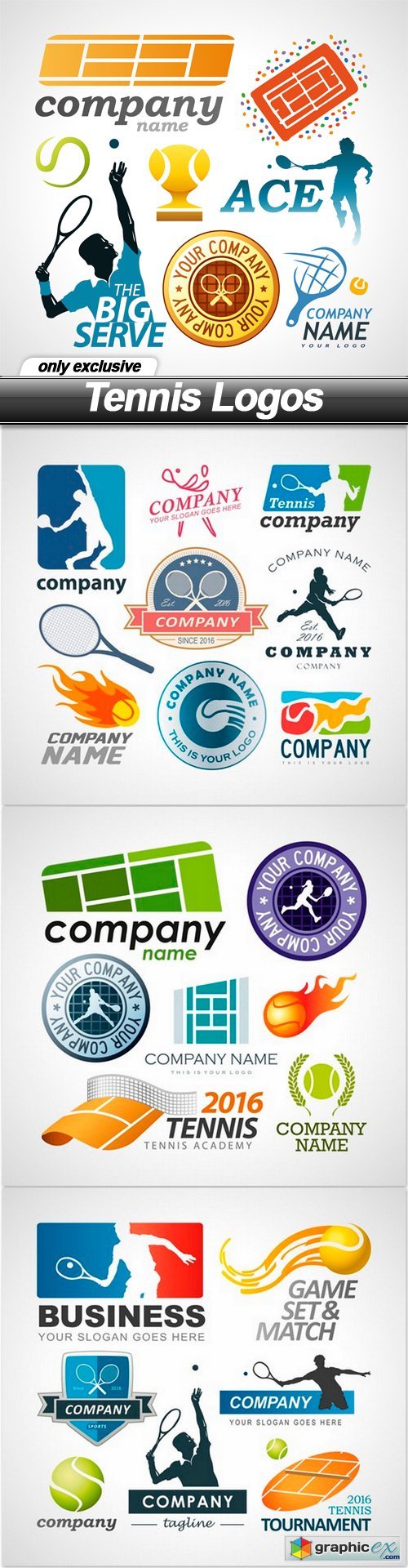 Tennis Logos - 4 EPS