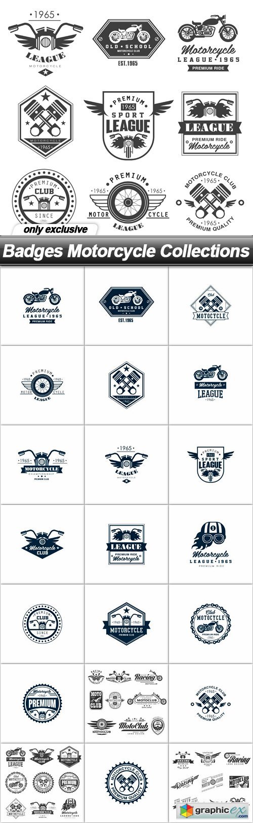 Badges Motorcycle Collections - 22 EPS