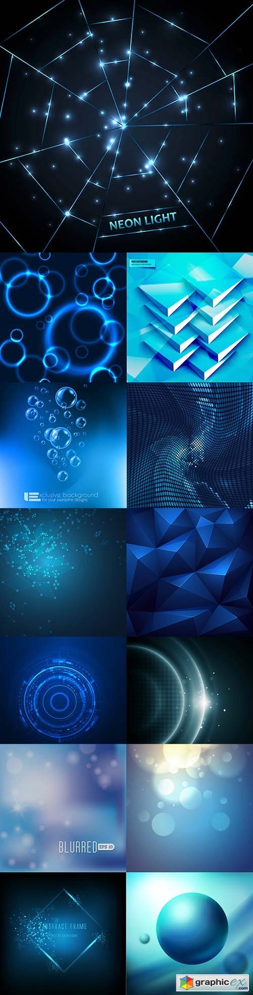 Blue abstract vector backgrounds