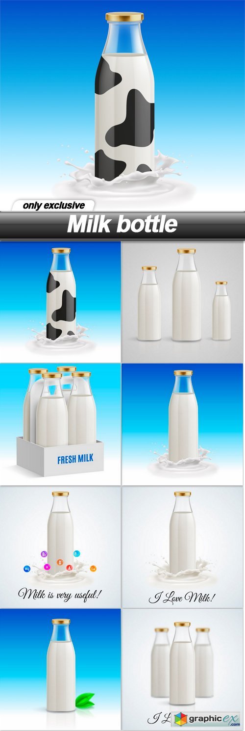Milk bottle - 8 EPS
