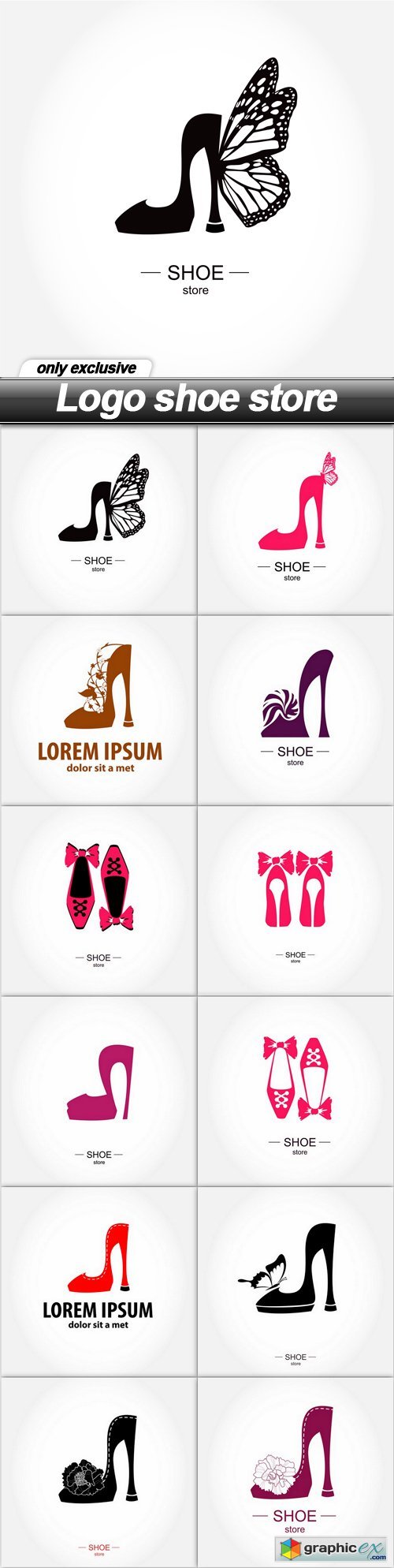 Logo shoe store - 12 EPS