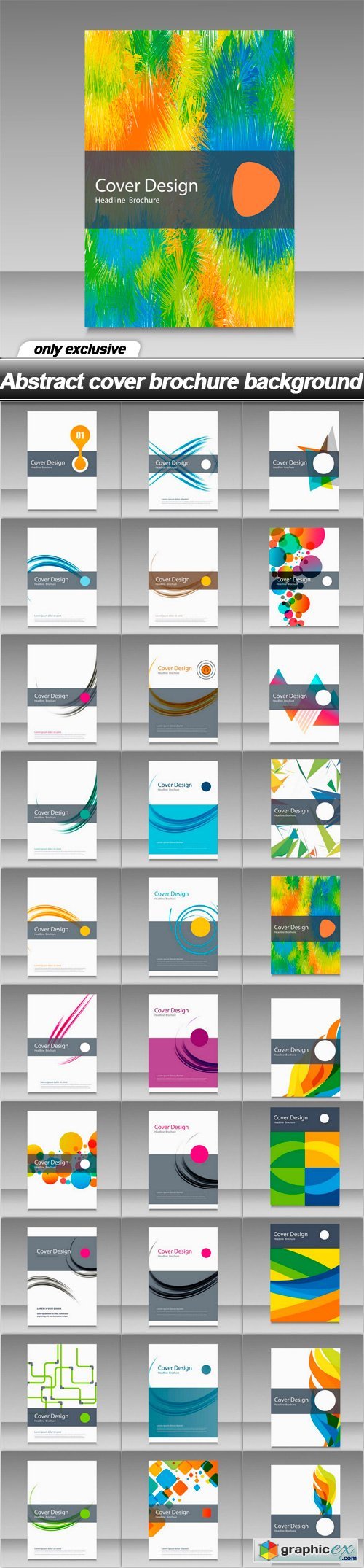 Abstract cover brochure background - 30 EPS