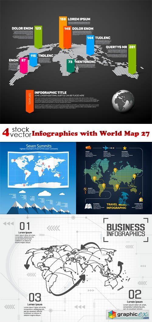 Infographics with World Map 27