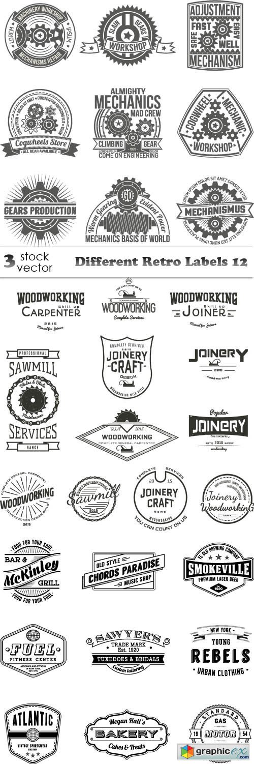 Different Retro Labels 12