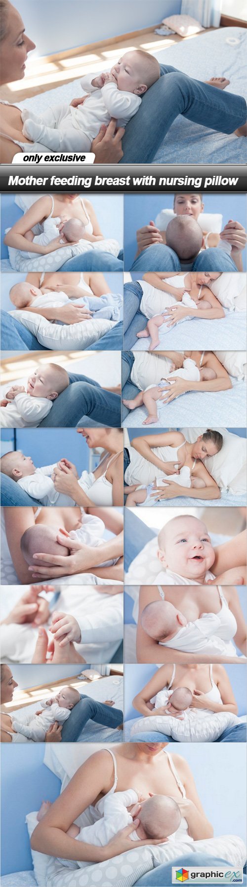 Mother feeding breast with nursing pillow - 15 UHQ JPEG