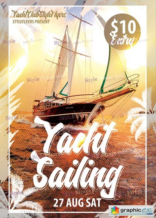 Yacht Sailing PSD Flyer Template