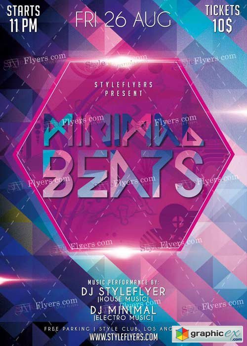 The Minimal Beat PSD Flyer Template