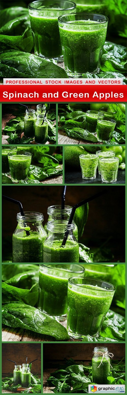Spinach and Green Apples - 9 UHQ JPEG