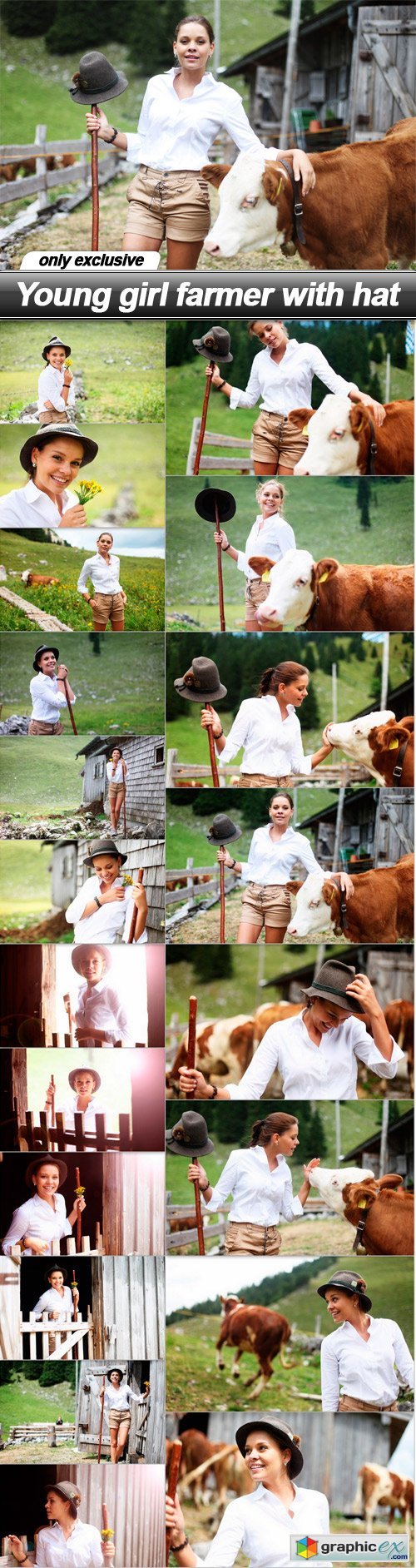 Young girl farmer with hat - 20 UHQ JPEG