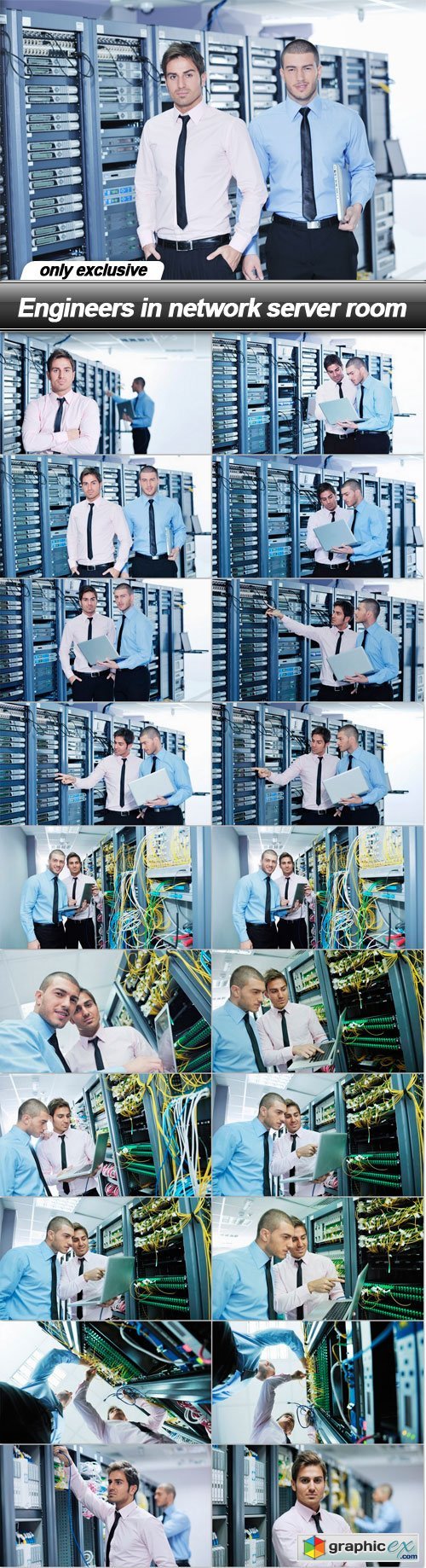 Engineers in network server room - 20 UHQ JPEG