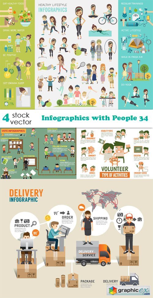 Infographics with People 34