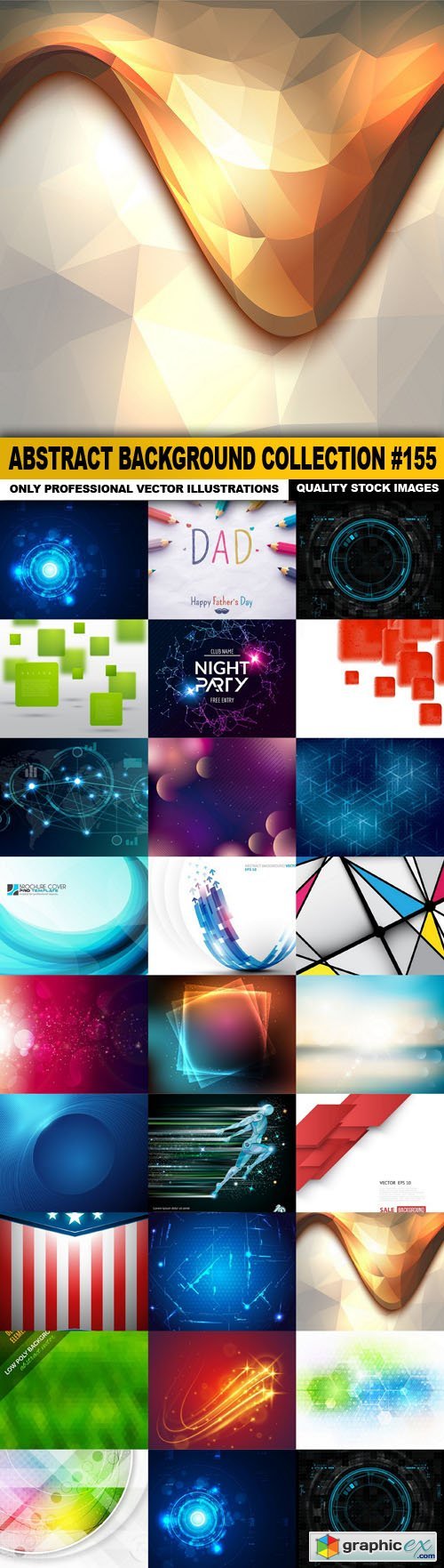 Abstract Background Collection #155 - 25 Vector