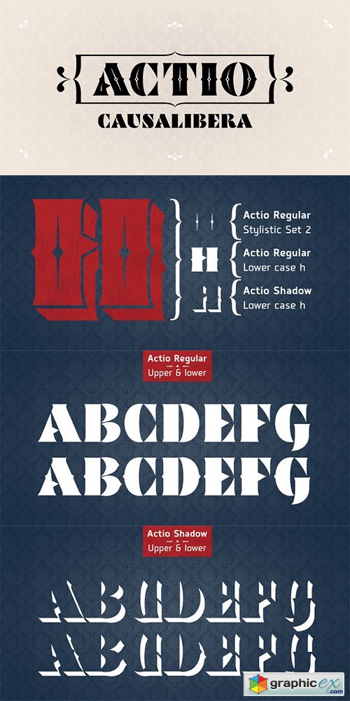 Actio Font Family - 2 FONTS