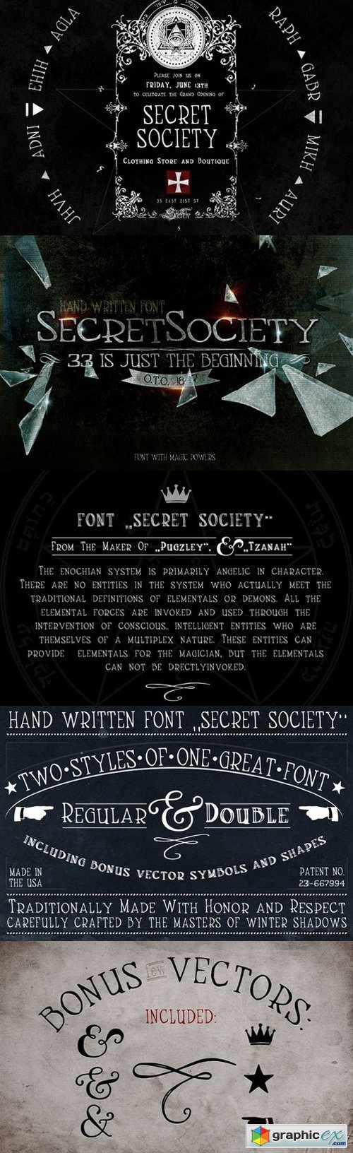 Handmade Font SecretSociety