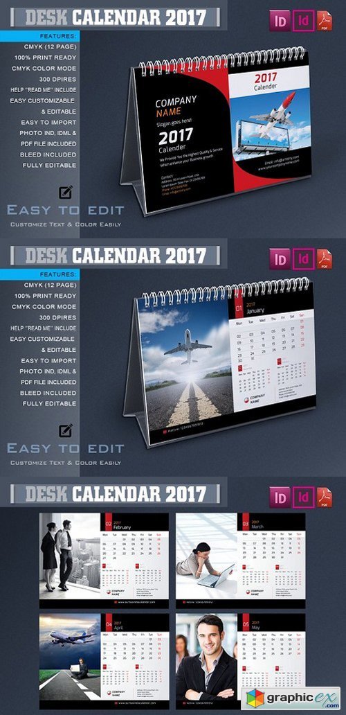 Desk Calendar 2017