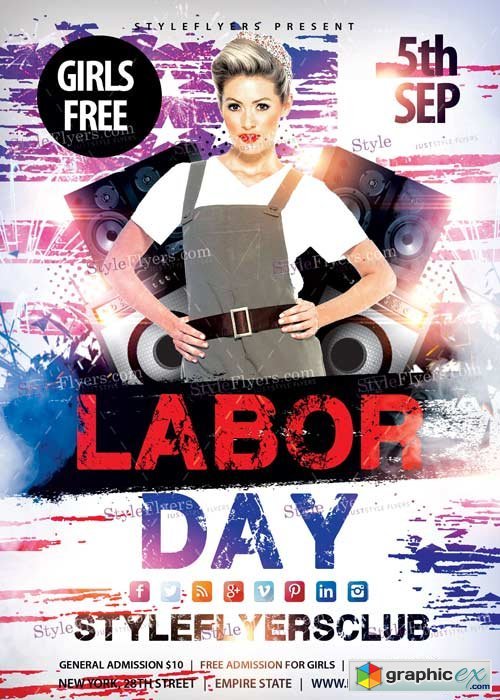 Labor Day V5 PSD Flyer Template