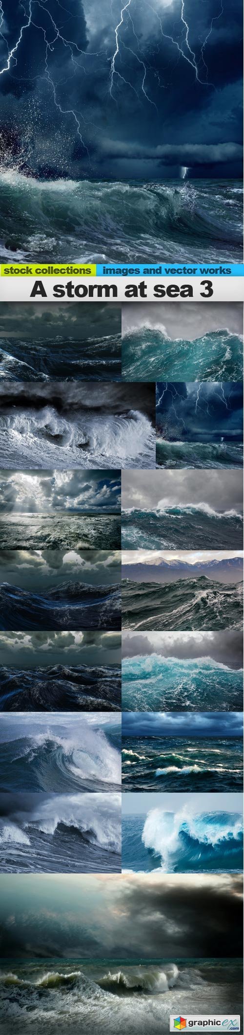 A storm at sea 3, 15 x UHQ JPEG