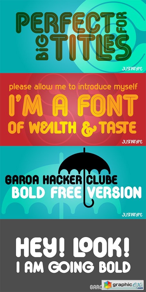 Garoa Font Family 4 Fonts