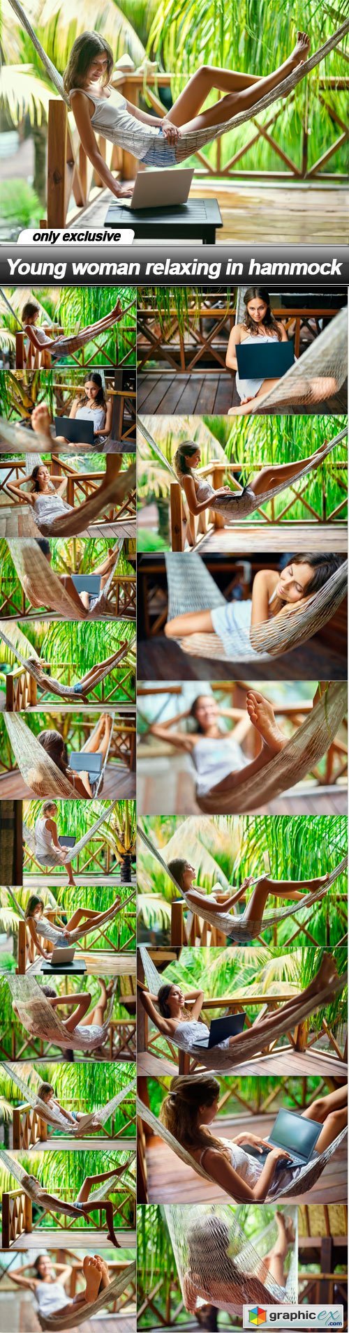 Young woman relaxing in hammock - 20 UHQ JPEG