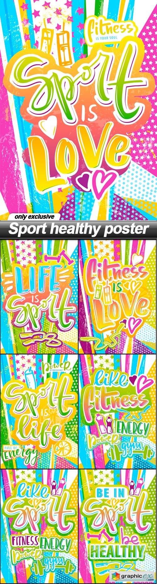 Sport healthy poster - 7 EPS