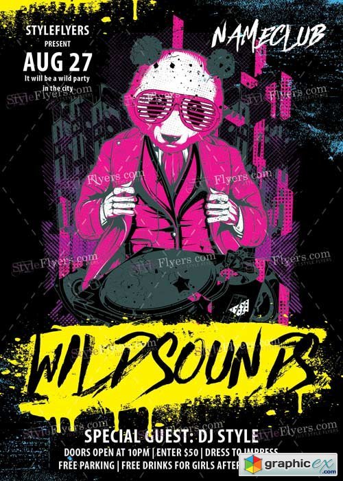 Wild Sounds V1 PSD Flyer Template