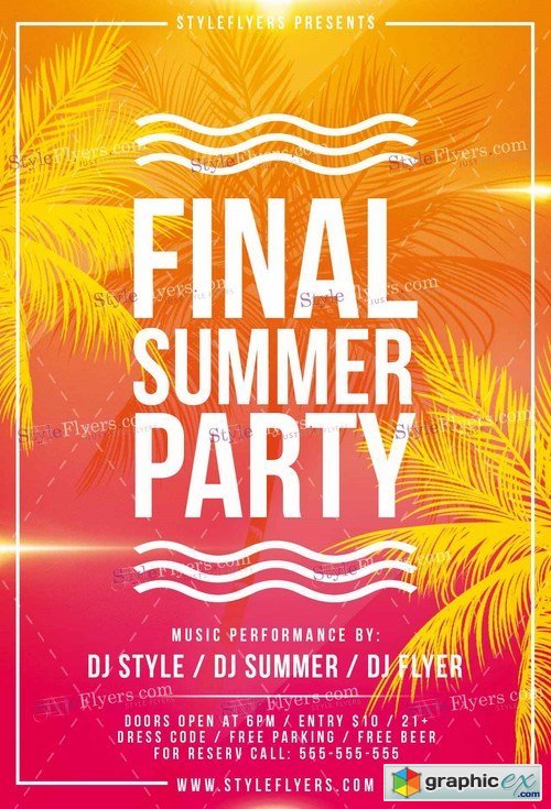 Final Summer PSD Flyer Template + Facebook Cover