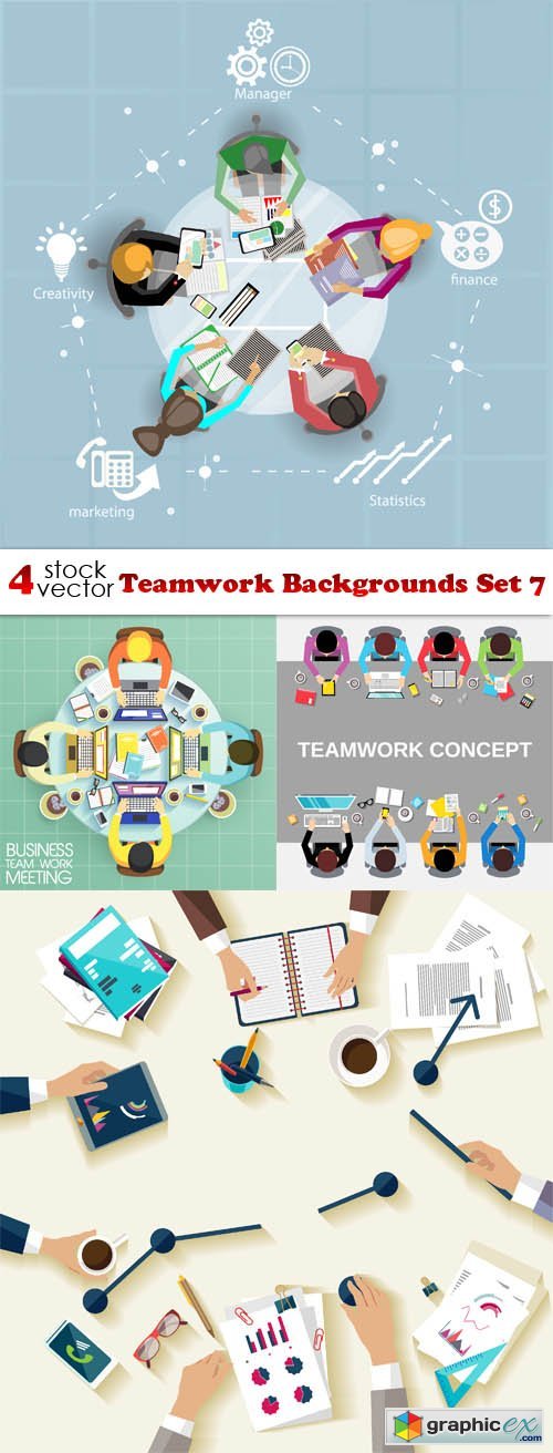 Teamwork Backgrounds Set 7