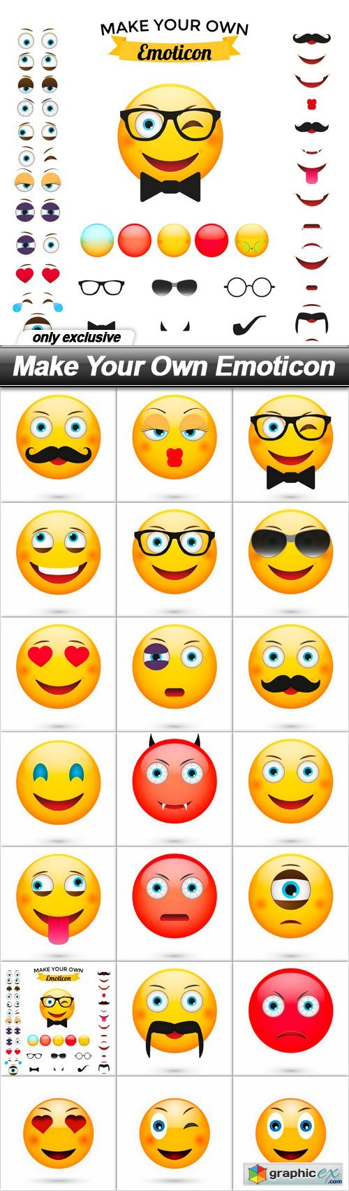 Make Your Own Emoticon - 21 EPS