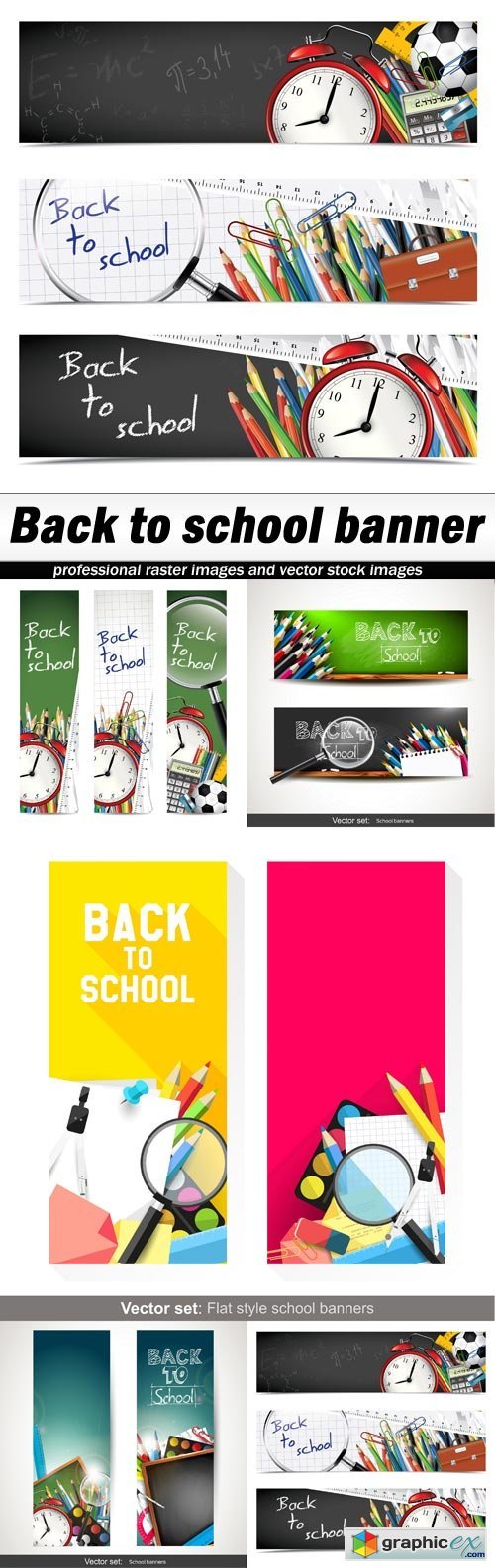 Back to school banner - 5 EPS