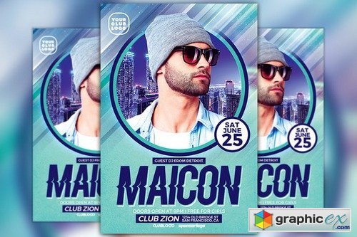 DJ Maicon Party Flyer Template 