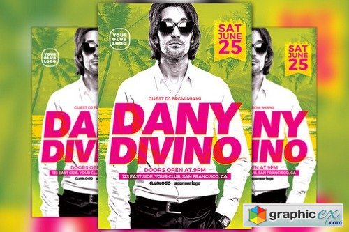 DJ Dany Club Party Flyer Template 