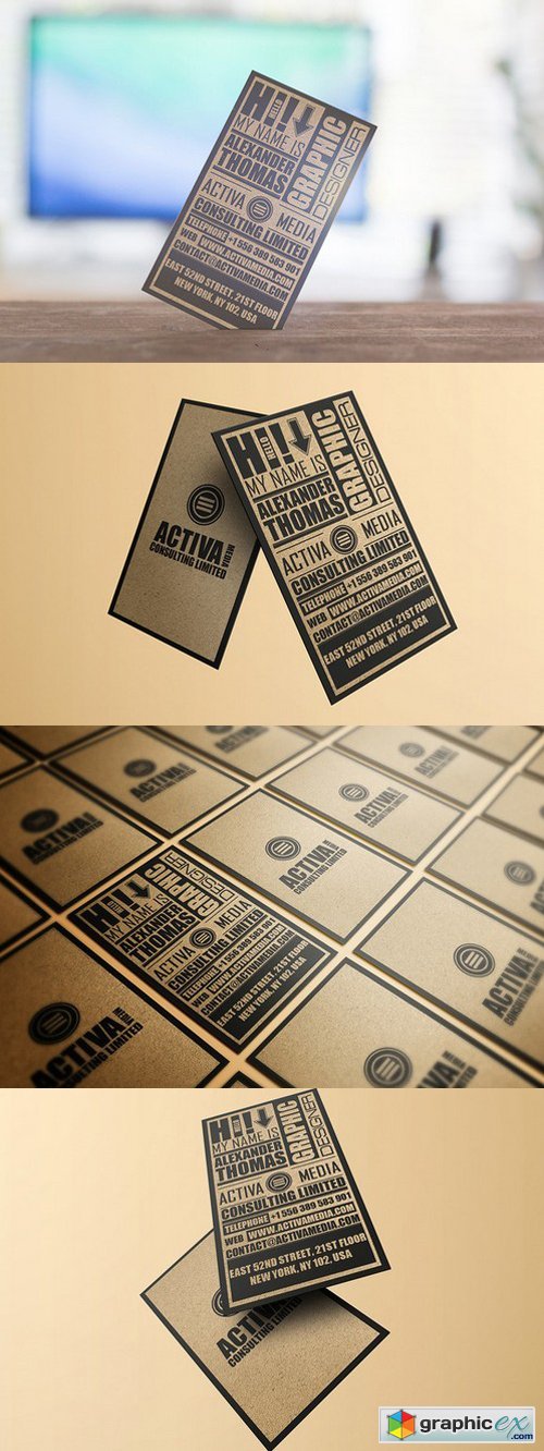 Kraft Paper Typography Business Card