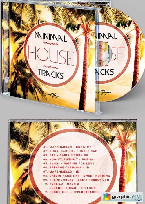 House Music CD Cover PSD Template