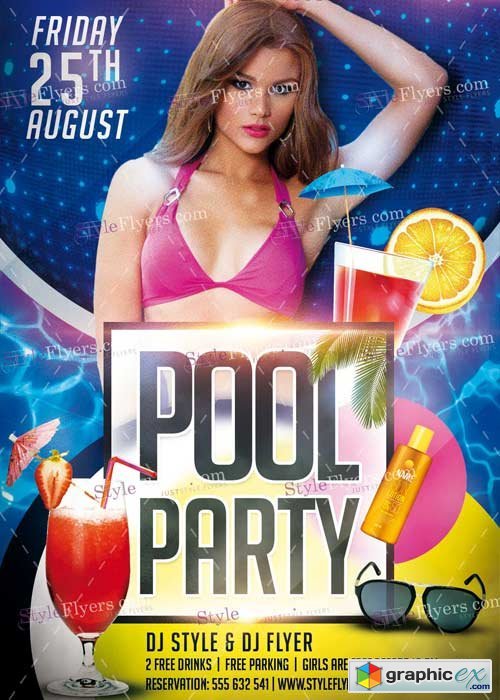 Pool Party V7 PSD Flyer Template