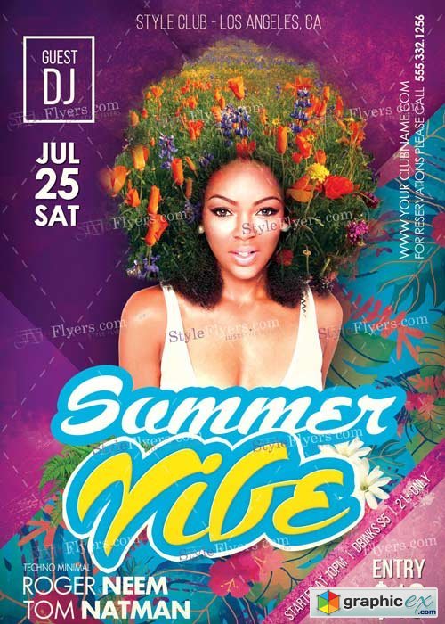 Summer Vibe V5 PSD Flyer Template