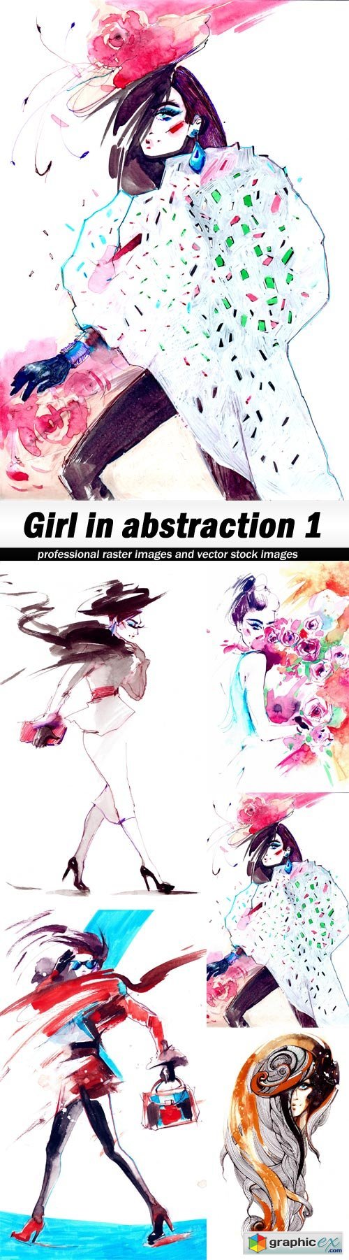 Girl in abstraction 1 - 5 UHQ JPEG