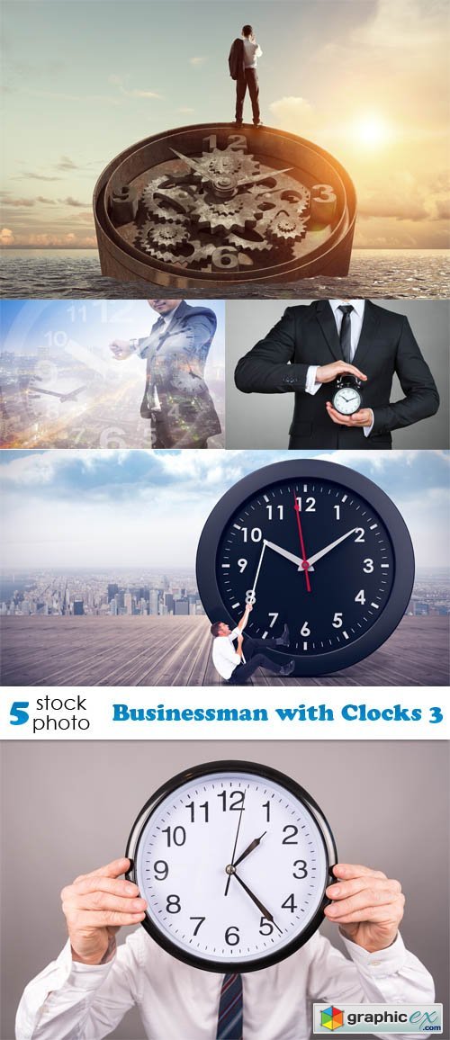 Businessman with Clocks 3