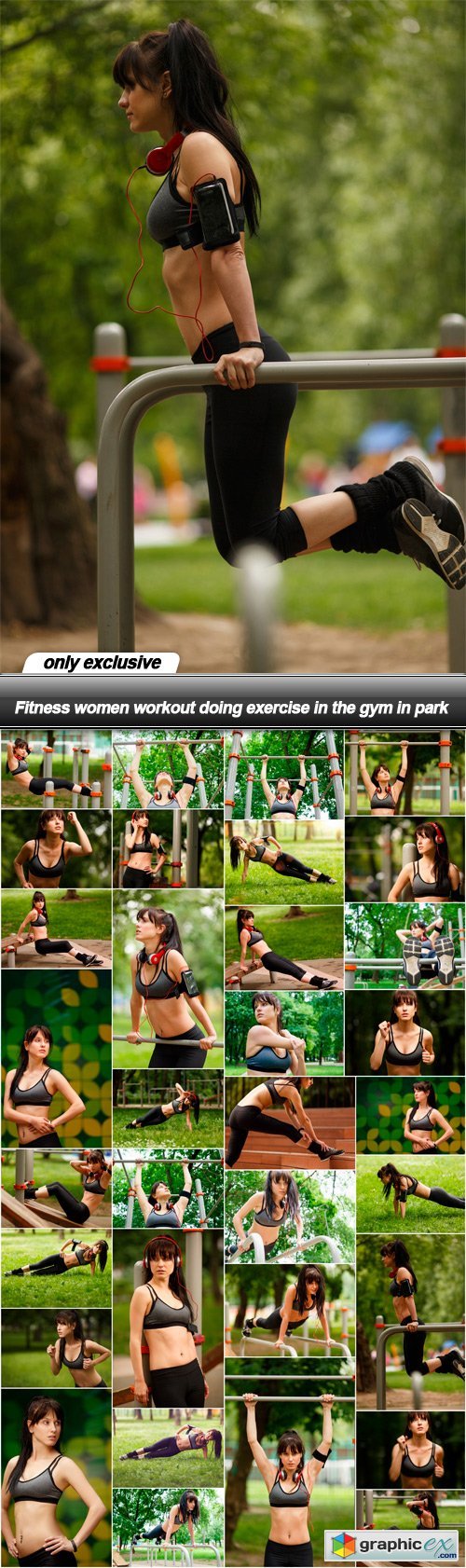 Fitness women workout doing exercise in the gym in park - 33 UHQ JPEG