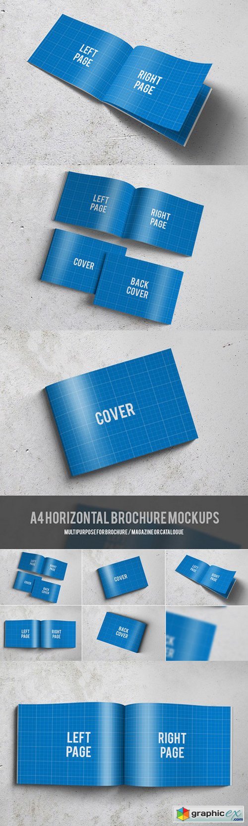 A4 Horizontal Brochure Mockups