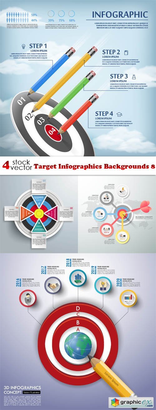 Target Infographics Backgrounds 8